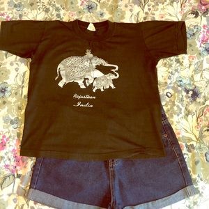 Green Elephant Print Tee